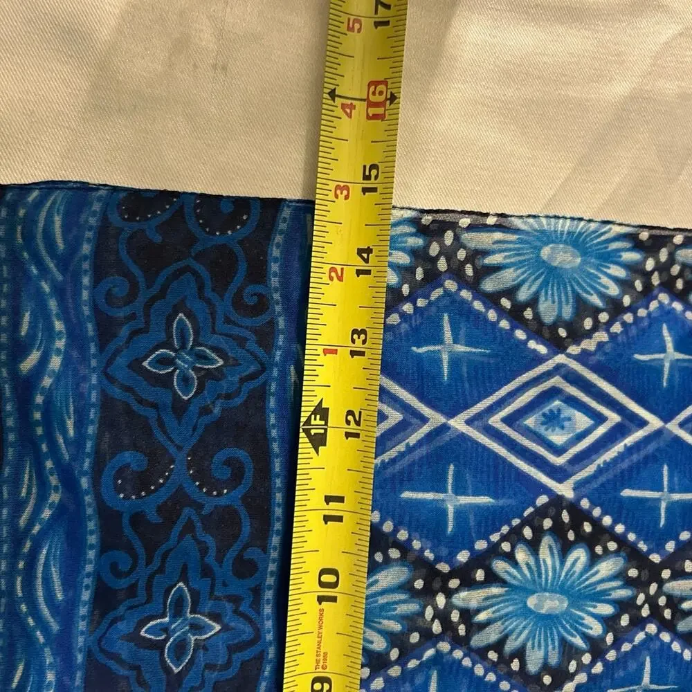 Blue diamond silk scarf